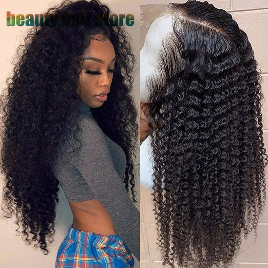 Brazilian Human Hair Kinky Curly Lace Front Wig